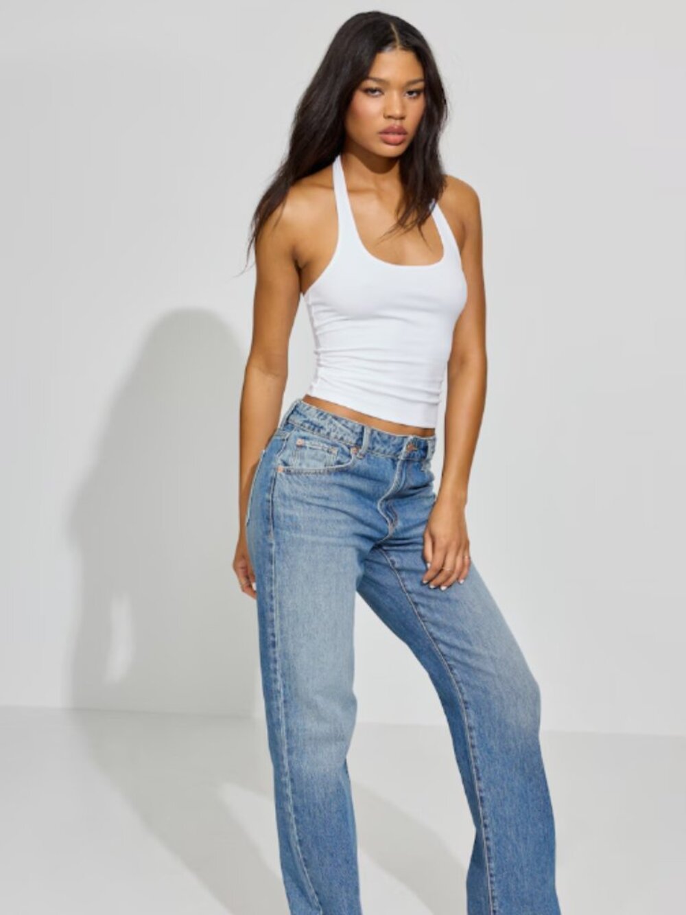 Garage 90s Straight Leg Jeans Size 3 / 26 Frayed Hem